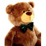 3.5 Feet Dark Brown Christmas Bow Teddy Bear